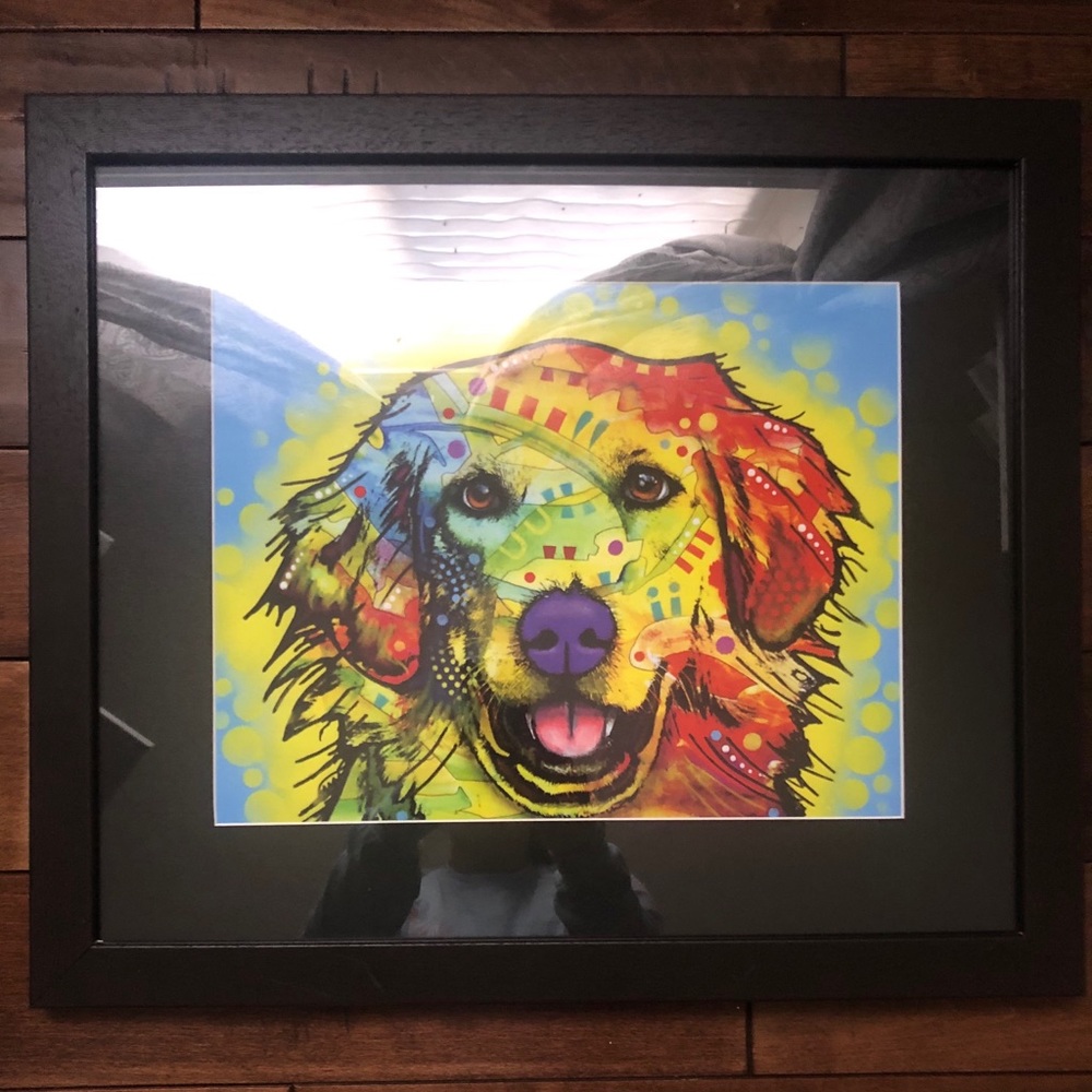 Golden retriever pop art portrait